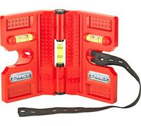 Livella a TRE Bolle, a Libro 13.5 cm Magnetica, Chiusura a Scatti ogni 15 Gradi, Fascia Elastica per Utilizzo anche su Superifici non Metalliche