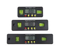 Livella digitale elettronica angolare con goniometro base, inclinometro in plastica da 100 mm/150 mm/200 mm, gamma 4 × 90°, doppia batteria CR2032
