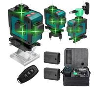 Livella laser 4D ad alta precisione, con calibrazione automatica e raggio verde ad alta visibilità, ideale per progetti professionali e fai-