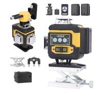 Livella laser a croce a 16 linee, livella automatica a bolla d'aria da 3°, livella laser a croce 4D, alimentata da batteria, strumento di livellamento per la costruzione di pavimenti in piastrelle