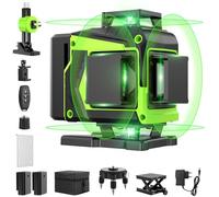 Livella Laser Autolivellante 16 Linee, 4 X 360 °Livello Laser Autolivellante Verde, 2 x Batterie, Autolivellante, Supporto rotante, Telecomando Cabina di rilevamento