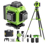Livella Laser Autolivellante 16 Linee, 4 X 360 °Livello Laser Autolivellante Verde, 2 x Batterie, Autolivellante, Supporto rotante, Telecomando Cabina di rilevamento