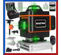 Livella Laser Autolivellante 360 Gradi Professionale 16 Linee Verde 4D con Base