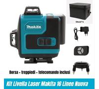 Livella Laser Makita 16 Linee 3D 360° + Telecomando + Treppiedi + Batteria