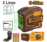 LIVELLA LASER VERDE AUTOLIVELLANTE 0-35MT A 2 LINEE - INGCO INDUSTRIAL HLL156601