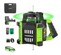 Livella Laser Verde Rotativa Autolivellante Professionale 800M | con Punti A Piombo| con Ricevitore | IP65 | Batteria Litio 14H | Kit Completo | Garanzia 5 Anni | Huepar RL300HVG