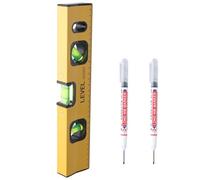 Livella Magnetica da 30 cm, Livella con Scala Metrica, Livelle a bolla in Lega di Alluminio, 3 Bolle per Orizzontale, Verticale, 45°, Calotte in Gomma Antishock