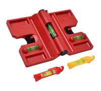 Livella Magnetica, Livella ad Angolo Rosso, Viene Fornita con Due Livelle Lineari per L'installazione di Tubi, Aiuto per il Montaggio per Appendere Quadri