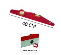 Metrica Livella trapezia pressofusa 31064 - base magnetica, 2 fiale, 40 cm