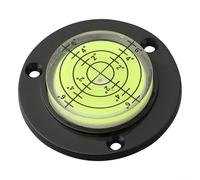 Livella rotonda a bolla per livello 50 x 12 mm, livello orizzontale circolare con precisione di 15,2 m, centro acrilico per mini livellatore, guscio nero, bianco/verde W (guscio nero verde acqua)