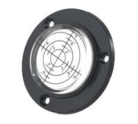 Livella rotonda a bolla per livello 50 x 12 mm, livello orizzontale circolare con precisione di 15,2 m, centro acrilico per mini livellatore, guscio nero, bianco/verde W (guscio nero acqua bianca)