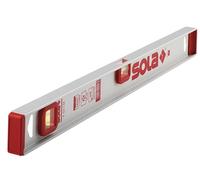 Sola - Livella con profilo ad I, 1 fiala per misurazioni a 45 (modelo I), 40 cm, colore argento