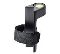 Livella verticale, portatile ad angolo retto con cinghia, in lega di alluminio, bolla per edifici, rilevamenti di centraggio, livella per pali da 85 mm, 30 cm, cintura (nero)