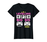 Livellamento fino a Big Sis 2025 Annuncio di gravidanza Ragazza Bambini Maglietta