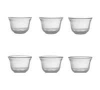 Livellara Coppette Gelato, Macedonia, in Vetro Soffiato - Set da 6, Colorate, Moderne ed Eleganti per Frutta e Dessert, Conservano la Temperatura, Facili da Pulire. Colore: Transparente