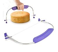 Livellatore di torta regolabile, taglierina con filo per torta con fili in acciaio inossidabile e tozzo di cottura a strato di cottura di prodotti da forno per il livellamento