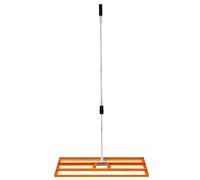 Livellatrice 100cm Rastrello Livellatore Acciaio Arancione 1,9m Manico