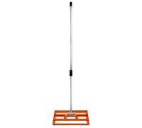 Livellatrice 50cm Rastrello Livellatore Acciaio Arancione 1,9m Manico