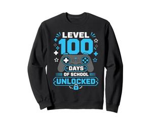 Livello 100 Giorni di Scuola Sbloccati Gamer Student Celebration Felpa