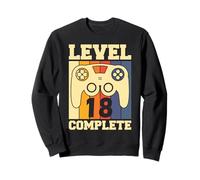 Livello 18 Completato Giocatore Videogioco retrò Festa Felpa