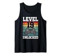 Livello 19 Divertente Sbloccato 19 Anno Vecchio Gamer 19 ° Compleanno Canotta