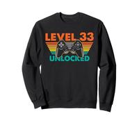 Livello 33 Sbloccato Giocatore Compleanno Retro Controller Felpa