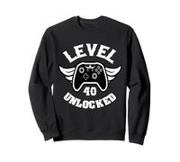 Livello 40 Sbloccato 40 Compleanno Gaming 40 Compleanno Gamer Felpa