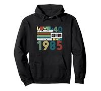 Livello 40 sbloccato dal 1985 Video Gamer 40 ° compleanno Felpa con Cappuccio