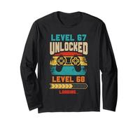Livello 67 Sbloccato Gamer Six Seven Meme Maglia a Manica