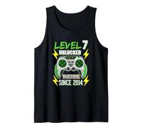 Livello 7 Sbloccato Fantastico dal 2014 Video Game Birthday Boy Canotta
