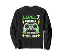 Livello 7 Sbloccato Fantastico dal 2014 Video Game Birthday Boy Felpa