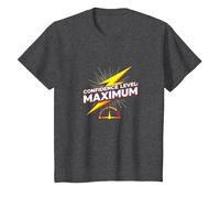 Livello di Fiducia: Fulmine di energia Massima Big Ween Maglietta, Bambini, Grigio Scuro, 10 Anni