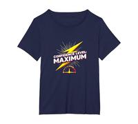 Livello di Fiducia: Fulmine di energia Massima Big Ween Maglietta, Donna Plus-Size, Navy, 1X