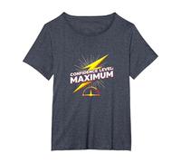 Livello di Fiducia: Fulmine di energia Massima Big Ween Maglietta, Donna Plus-Size, Pervinca, 1X