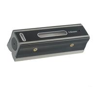 Livello di misurazione industriale, struttura in acciaio con risoluzione 0 02 mm/m, design con base scanalata a V, fiale graduate per bolle, viene fornito con custodia in legno (150 mm)