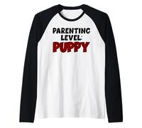 Livello Genitoriale Cucciolo Divertente Nuovo Cane Proprietario Maglia con Maniche Raglan