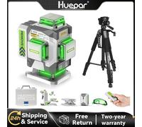 Livello laser a linea incrociata Huepar 4D con treppiede da 1,43 m Strumenti laser autolivellanti ad alta precisione ±2 mm/10 m Batteria agli ioni di litio da 8000 mAh