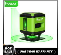 Livello laser da pavimento Huepar Green Beam 360 ° Strumento di livello laser a linee incrociate autolivellante per la posa di piastrelle quadrate con base FL360G