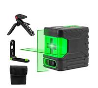 Livello laser, Livella Laser, Luce Ad Alta Intensità, Linea Sottile, Disegno Automatico, Mini Portatile 2-linea Verde, Proiettore,per la lavorazione del legno(Set 3)