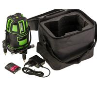 Livello Laser Verde Con Base Rotativa 5 Linee Verticali Orizzontali + 2 Batterie