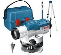Bosch Professional Livella Ottica GOL 32 G (Ingrandimento 32X, Unità di Misura: 400 Gon, Raggio D'Azione: Fino A 120 m, Asta Metrica GR 500, Treppiede BT 160, In Valigetta)