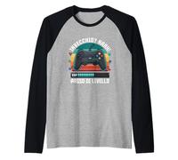 Livello Sbloccato - Level Up Upgrade Gamer Nerd Retro Maglia con Maniche Raglan