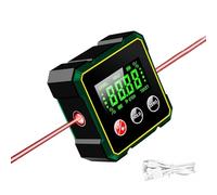 Livellometro digitale a ricarica USB con laser elettronico, inclinometro digitale con display LCD, con forte base magnetica, per operai e ingegneri edili (A)
