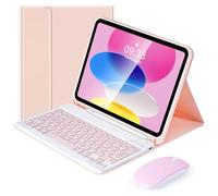 Lively Life Custodia per Tastiera con Mouse per iPad 10a 10.9" 2022, Layout Italiano QWERTY, Custodia Sottile Intelligente con Tastiera Bluetooth Wireless Rimovibile per iPad 10th Gen - Rosa