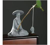 livelyfish Statua decorativa per acquario asiatico, giapponese, bonsai, statuette zen da giardino, arenaria, decorazione per la casa, B-2