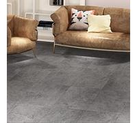 Livelynine 16 Piastrelle Adesive Pavimento Bagno Pavimento PVC Adesivo Effetto Cemento PVC Pavimenti Adesivo Parquet Adesivi Pavimenti Tortora Retro Lavabile Cucina Mattonelle Adesive 30x30