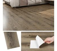 Livelynine 32 Piastrelle Adesive Pavimento Marrone 90x15cm Pavimento PVC Adesivo Marrone Effetto Legno Rovere Impermeabile Linoleum Pavimento Adesivo Effetto Legno Cucina Bagno Piastrelle Adesive Muro