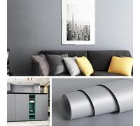 Livelynine 40CMX10M Carta Adesiva per Pareti Colorata Carta da Parati Grigia Moderna Carta da Parati Adesiva Muro Camera da Letto Pellicola Adesiva per Mobile Lavabile Plastica Adesiva per Mobili