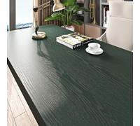 Livelynine Carta Adesiva per Mobili Verde Effetto Legno Carta da Parati Adesiva Muro Verde 40CMx5M Impermeabile Pellicola Adesiva Mobili Legno Top Cucina Scrivania Armadio Rotolo Adesivo per Mobili