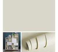 Livelynine Carta da contatto beige rimovibile per armadi per sala da pranzo decorazioni murali bagno carta da parati peel and stick coperture adesive per mensole per armadio da cucina lavanderia 40 cm